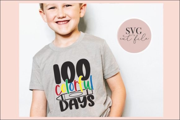 100 Colorful Days SVG Graphics