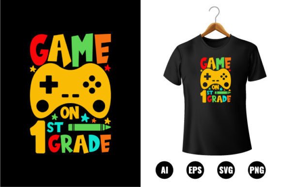 1st Grade Game Graphics for T-Shirt Designs