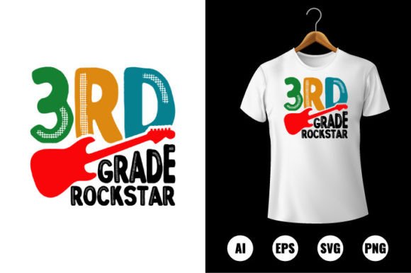 3rd Grade Rockstar T-Shirt Design Graphics