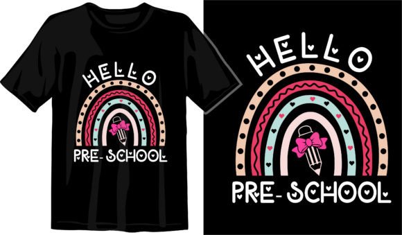 Hello Preschool Rainbow Girl Boys Graphics