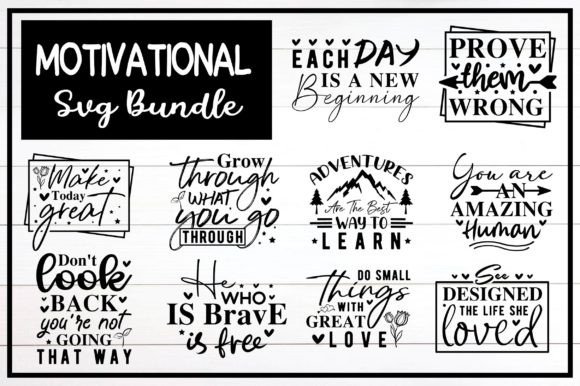 Motivational SVG Bundle: Graphics for T-Shirt Designs