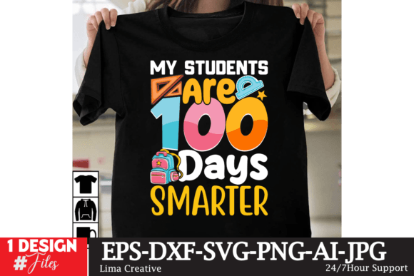My Student Are 100 Days Smarter: Graphics & T-Shirt Designs