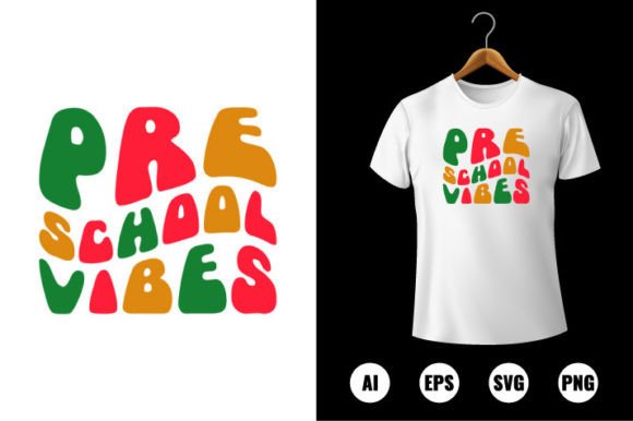 Preschool Vibes T-Shirt Design: Graphics for Playful T-Shirt Designs