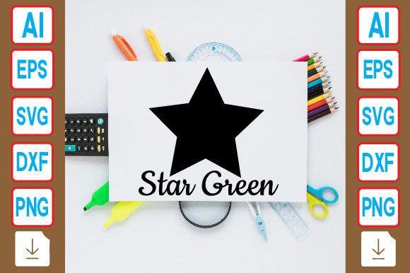 Star Green Graphics for T-Shirt Designs